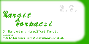 margit horpacsi business card